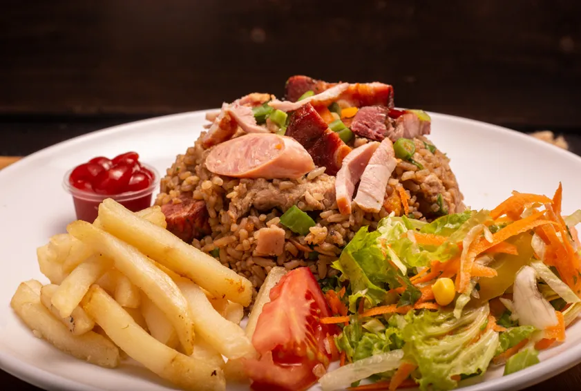 Arroz mixto de la casa